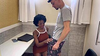 What if I fuck the gym receptionist with my big black cock?