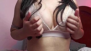 Horny Latina With Erect Nipples And Big Natural Tits Touches Herself