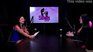 Morena demonstrates blowjob after faking orgasm and triple kiss