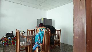 Sinful maid spreads her pretty pussy open