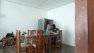 Sinful maid spreads her pretty pussy open