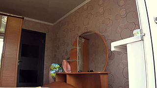 Neighbor Watches Chubby Milf Through Open Window