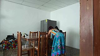 Sinful maid spreads her pretty pussy open