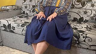 shy slut coming home after dirty taboo gangbang at work