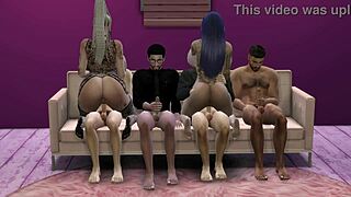 Horny bimbos petra and jenessa gangbanged together, oh god