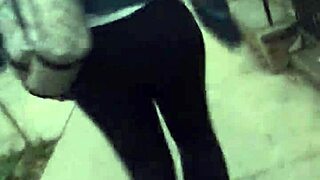 Short girl flaunts her phat ass in candid hidden shots