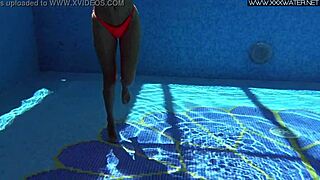 Very hot russian pornstar fucks by the pool underwater