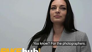 fake agent shy skinny babe leanne lace loves to ride