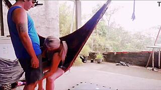 Amateur Blonde Milf With Big Ass And Sexy Body Gets Cum In Mouth During Outdoor Blowjob