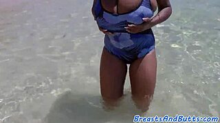 busty ebony babe in a styling scene after play