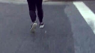 Short girl flaunts her phat ass in candid hidden shots