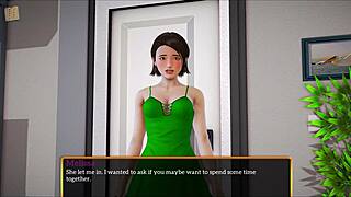 Amateur brunette plays game with small tits