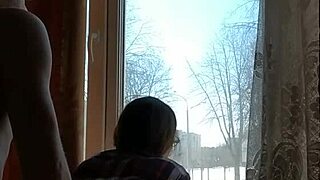 Helga Bosk Engages In Risky Squirting Sex By The Window