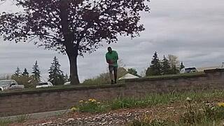 practicing indoor workout routine outdoors privately