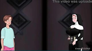 Sexnote: Nun gets fucked in confession booth by huge white cock at church