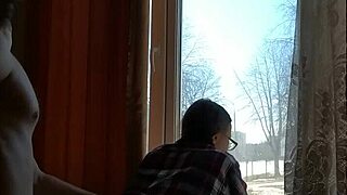 Helga Bosk Engages In Risky Squirting Sex By The Window