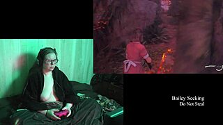 Naked night springs playthrough with big natural tits.