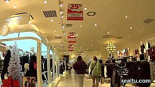Czech sweetie seduced in shop and poked pov