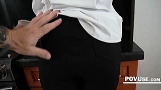 Idiot milf thinks letting step son fuck her is punishment for him