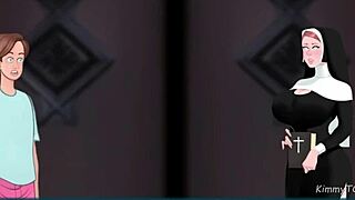 Sexnote: Nun gets fucked in confession booth by huge white cock at church