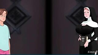 Sexnote: Nun gets fucked in confession booth by huge white cock at church