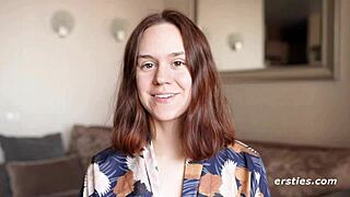 Anca Engages in an Intense Solo Dildo Session with Her Shaved Pussy and Toys