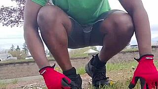 practicing indoor workout routine outdoors privately