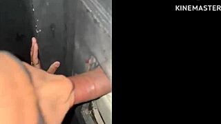 Sexy brazilian wife with big features has a quick tattoo and piercing session with muscular group in the car