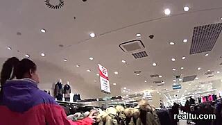 Czech sweetie seduced in shop and poked pov