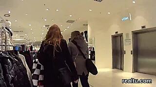 Czech sweetie seduced in shop and poked pov