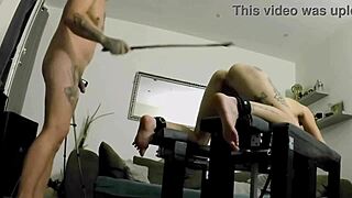 Submissive slut enjoys rough anal penetration with spanking and toys