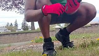 practicing indoor workout routine outdoors privately