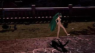 Hatsune Miku, you're fully nude and sexy.