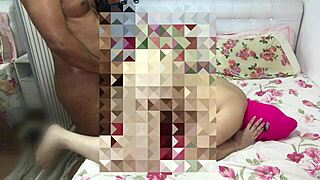 Black guy intensely fucks tight teen latina's big ass with monster cock