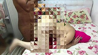 Black guy intensely fucks tight teen latina's big ass with monster cock