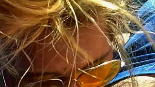 Blonde Slut Receives Huge Facial After Public Fucking