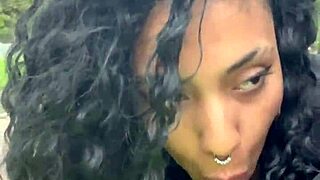 teen prostitute masturbates in public park with cumshot voyeur