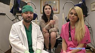 pov passion with asian babe's shaved pussy backstage