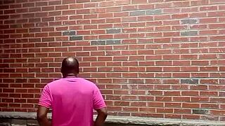 a private strip tease in warm weather, teasing with clothes ripped