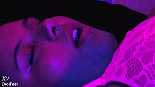 Bound foot worship and tickling session.