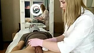 Russian beauty demonstrates shaving before engaging in a hardcore fuck