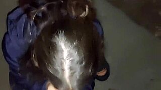 Latina Bent Over in Public Planetarium