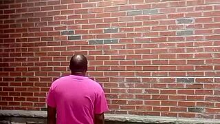 a private strip tease in warm weather, teasing with clothes ripped