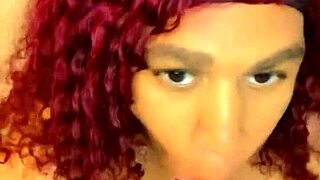 The obedient trans slut worships her dominant