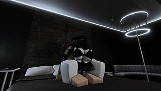 I'm fucking with my busty goth friend in roblox