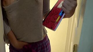 Young Teen Becomes Horny After Spying On Masturbating Man In Voyeur Scene