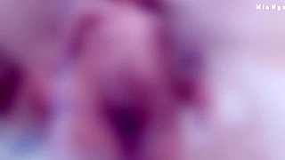 Sexy Pink Hairy Pussy in See-Through Lingerie