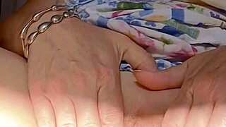 hey, wanna see this mature blonde spreading her shaved pussy for early morning masturbation?