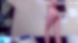 Sexy Pink Hairy Pussy in See-Through Lingerie