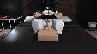 I'm fucking with my busty goth friend in roblox